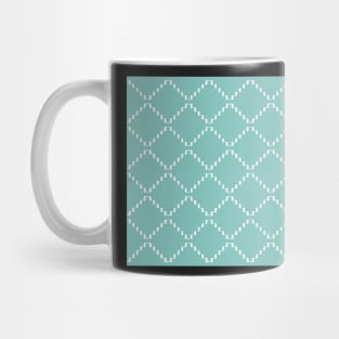 Abstract geometric pattern - blue and white. Mug